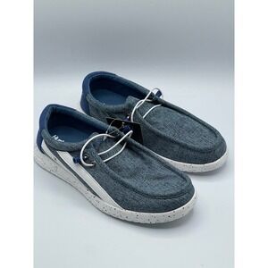 Hurley Blue and White Stripe Melky Boat Shoe‎ Boys Size 5